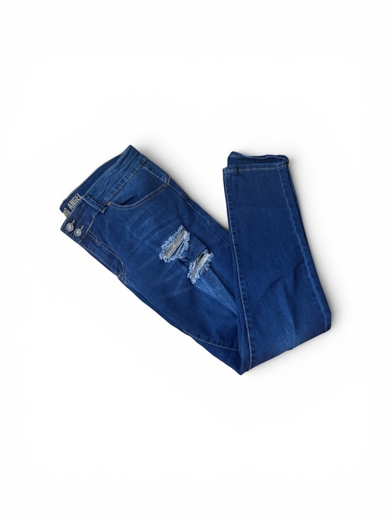 Pants - Ripped Dark Blue Skinny Jeans